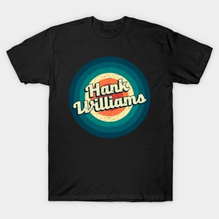 Graphic Hank Name Retro Vintage Circle T-Shirt